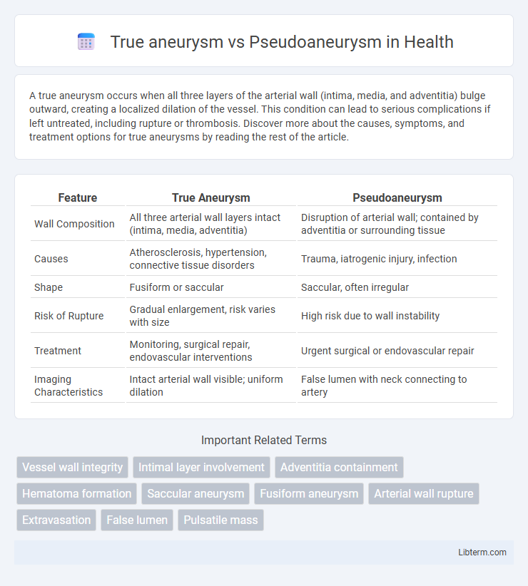 Pseudoaneurysm vs True aneurysm in Health - What is The Difference?