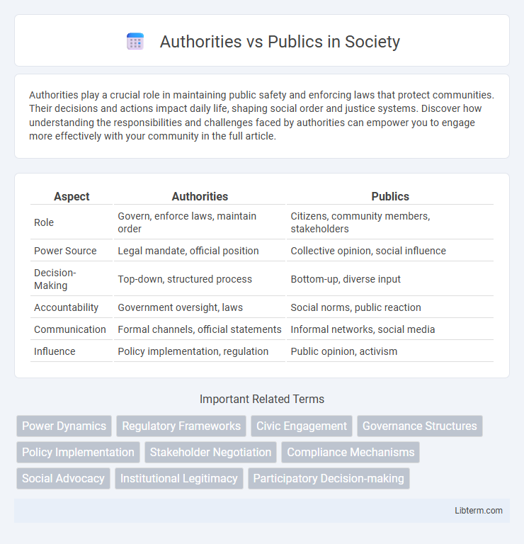 Publics vs Authorities in Society - What is The Difference?