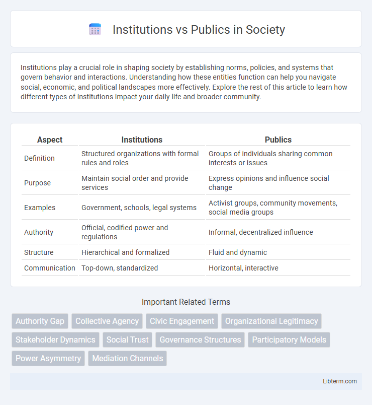 Publics vs Institutions in Society - What is The Difference?