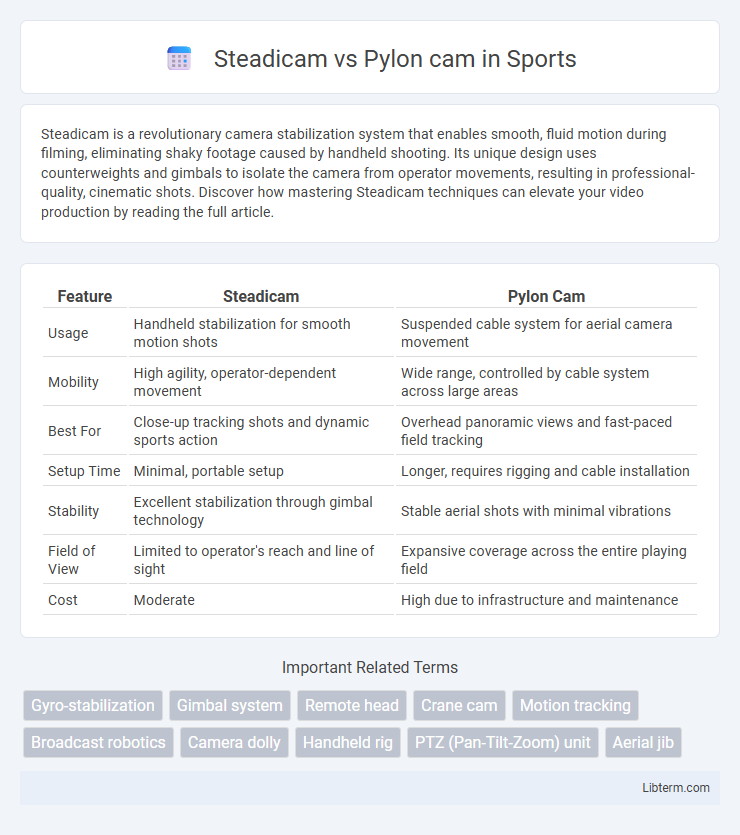 Pylon cam vs Steadicam in Sports - What is The Difference?