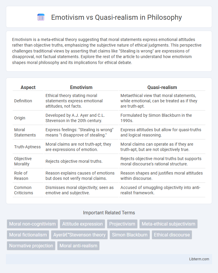 Quasi-realism vs Emotivism in Philosophy - What is The Difference?