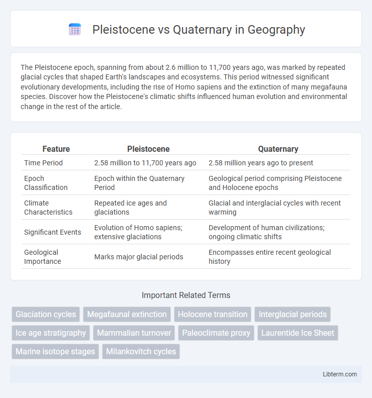 Quaternary vs Pleistocene in Geography - What is The Difference?