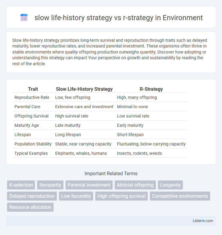 r-strategy vs slow life-history strategy in Environment - What is The Difference?