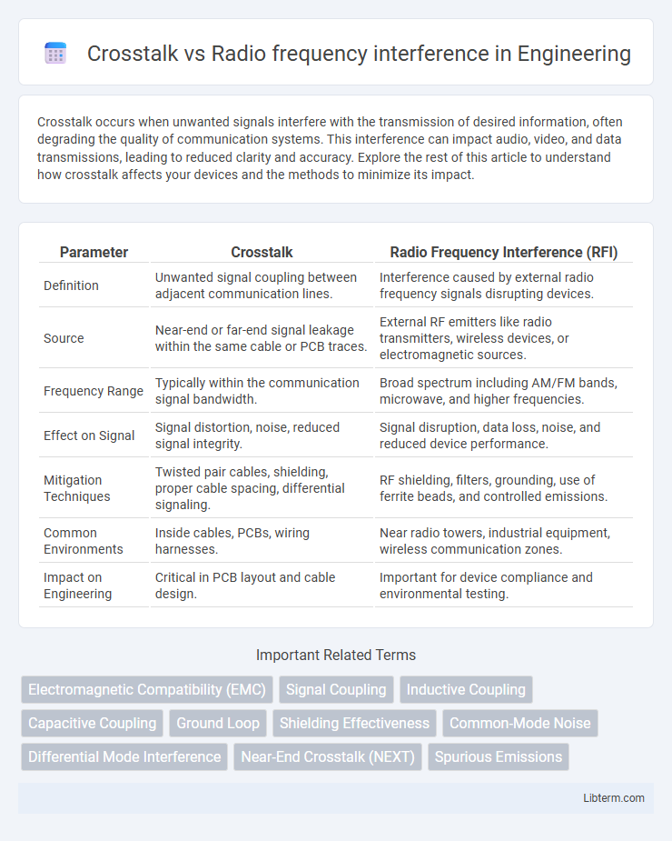 Radio frequency interference vs Crosstalk in Engineering - What is The Difference?