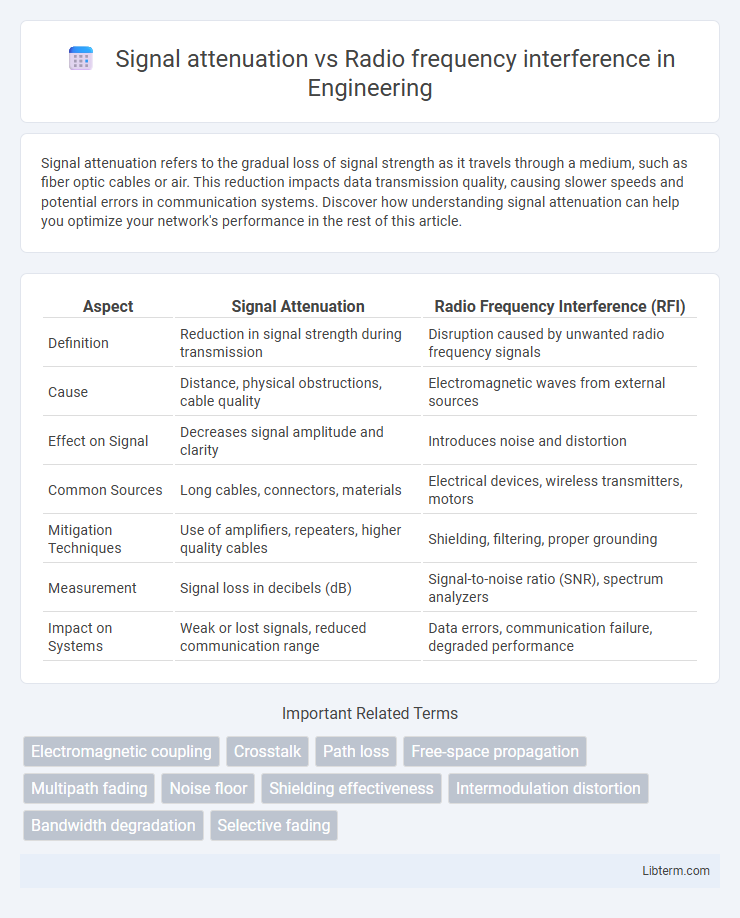 Radio frequency interference vs Signal attenuation in Engineering - What is The Difference?