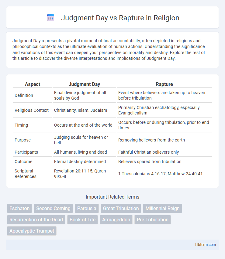 Rapture vs Judgment Day in Religion - What is The Difference?