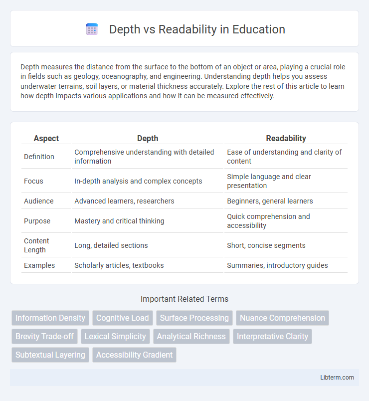 Readability vs Depth in Education - What is The Difference?