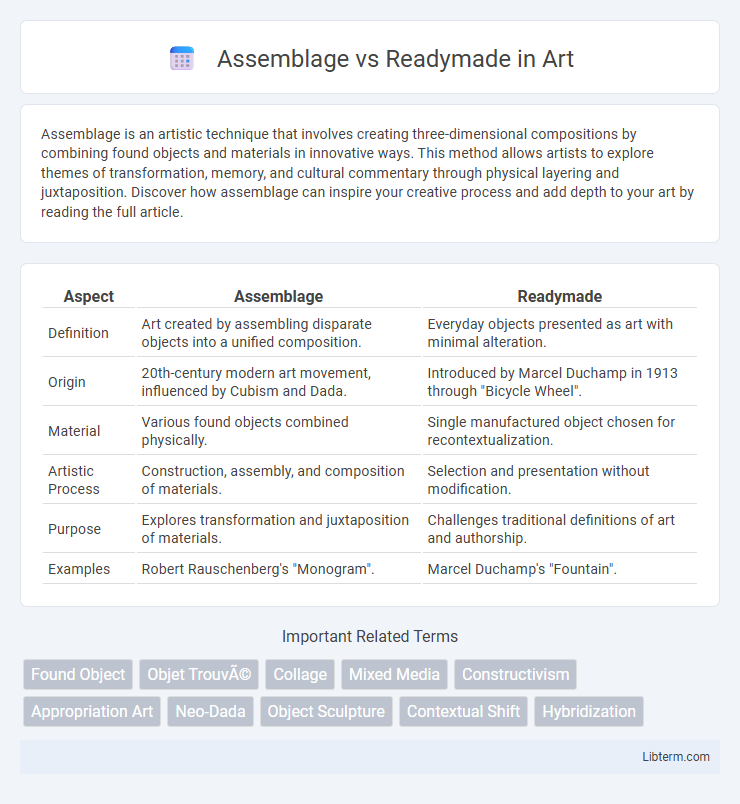 Readymade vs Assemblage in Art - What is The Difference?