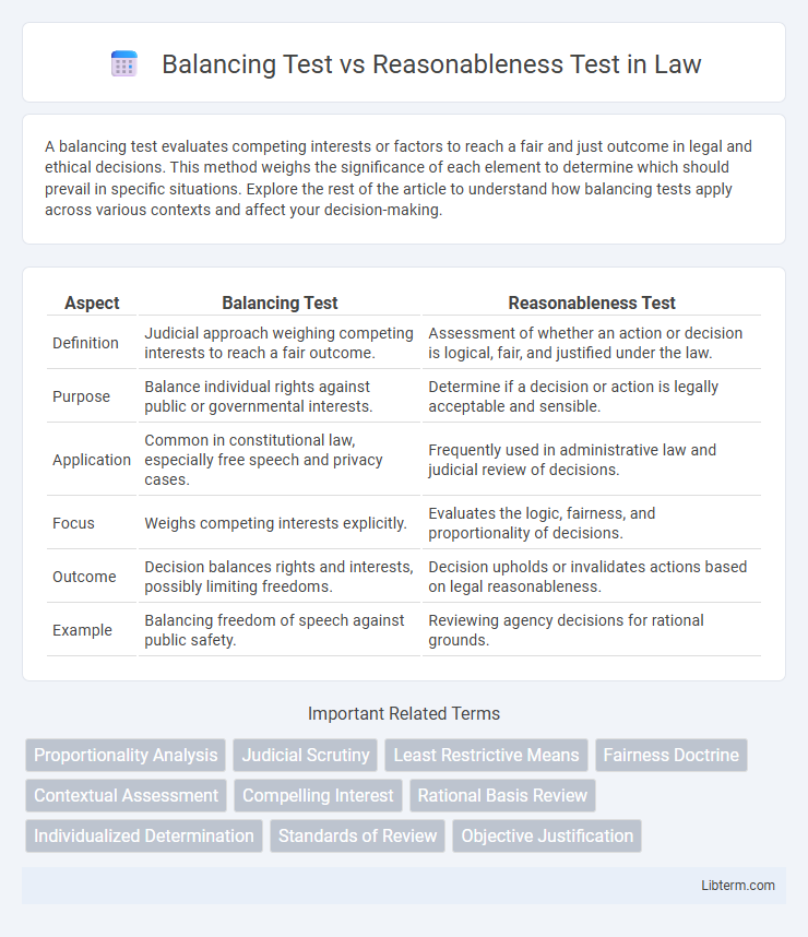 Reasonableness Test vs Balancing Test in Law - What is The Difference?