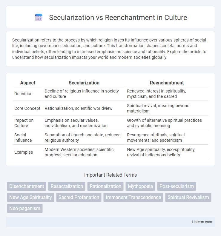 Reenchantment vs Secularization in Culture - What is The Difference?