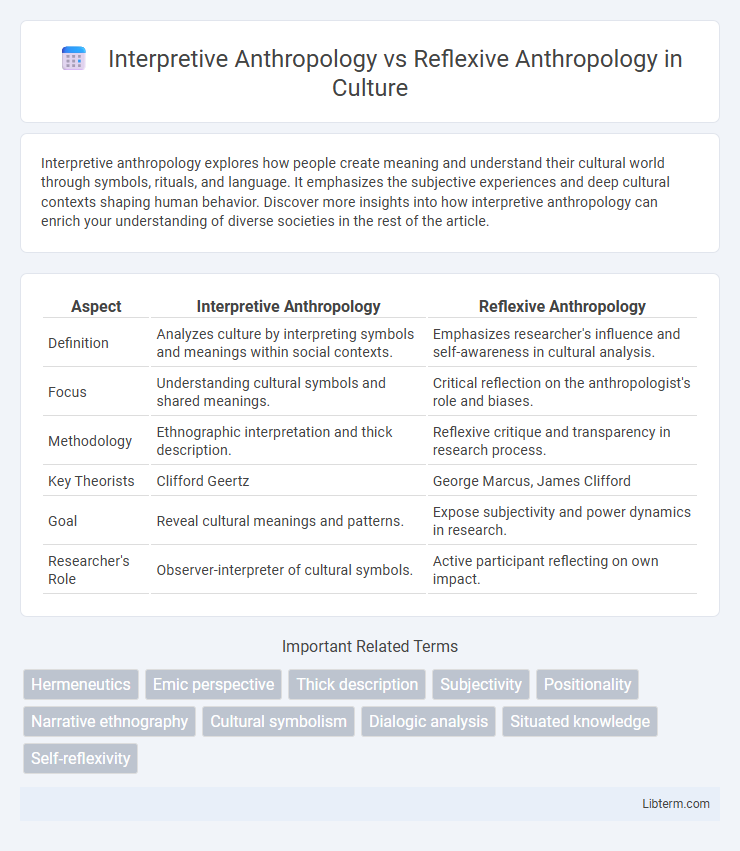Reflexive Anthropology vs Interpretive Anthropology in Culture - What is The Difference?