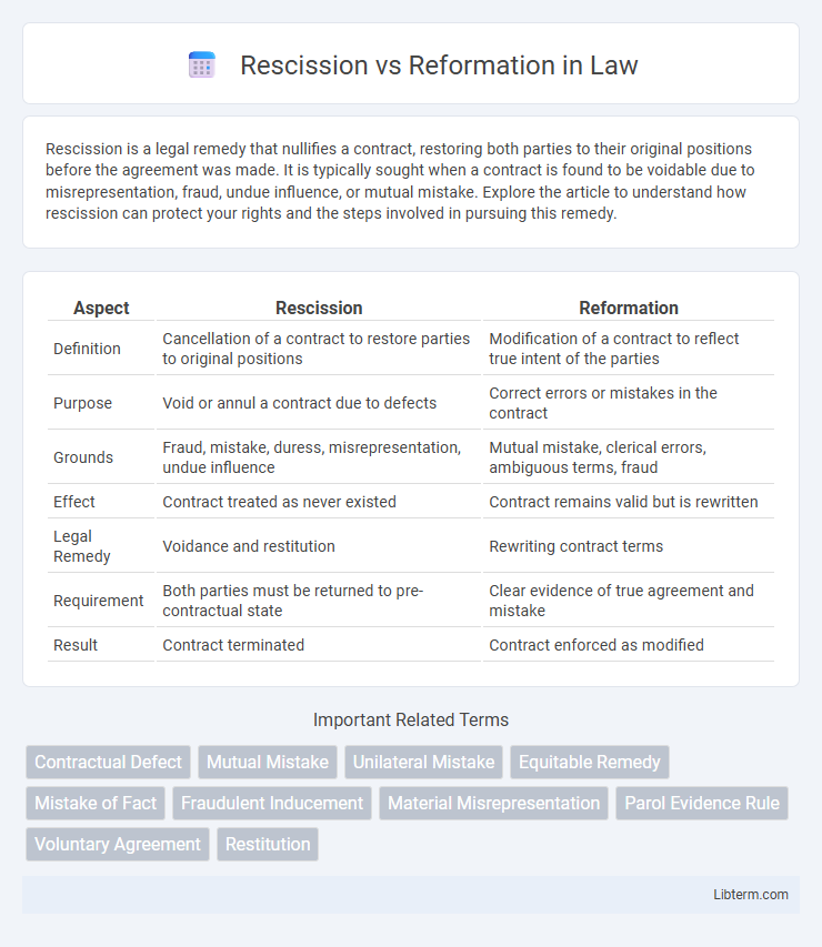 Reformation vs Rescission in Law - What is The Difference?