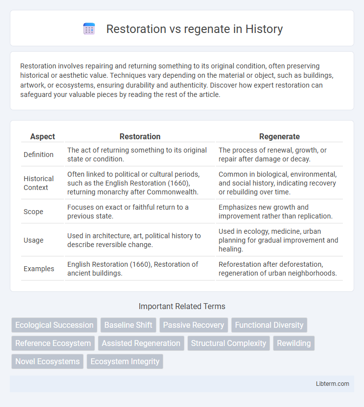 regenate vs Restoration in History - What is The Difference?