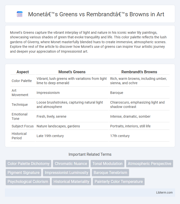 Rembrandt’s Browns vs Monet’s Greens in Art - What is The Difference?