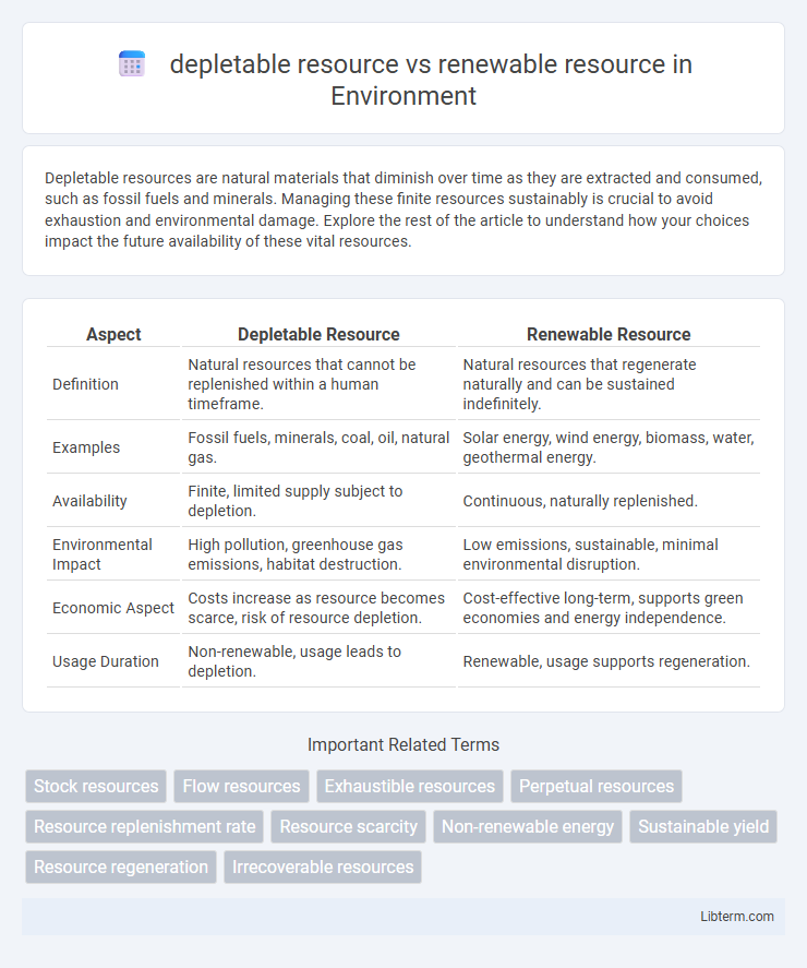 renewable resource vs depletable resource in Environment - What is The Difference?