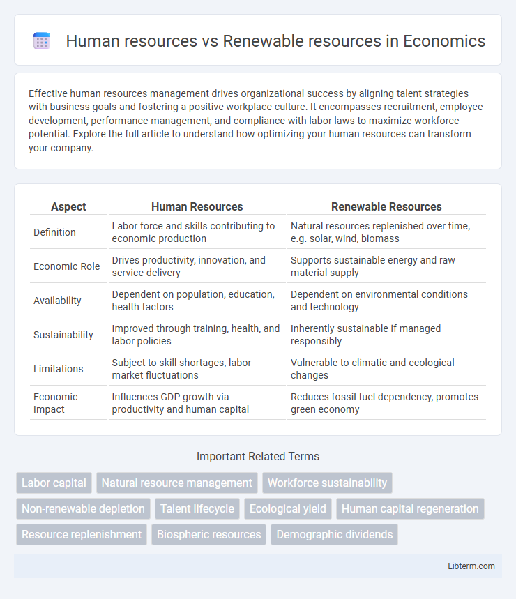 Renewable resources vs Human resources in Economics - What is The Difference?