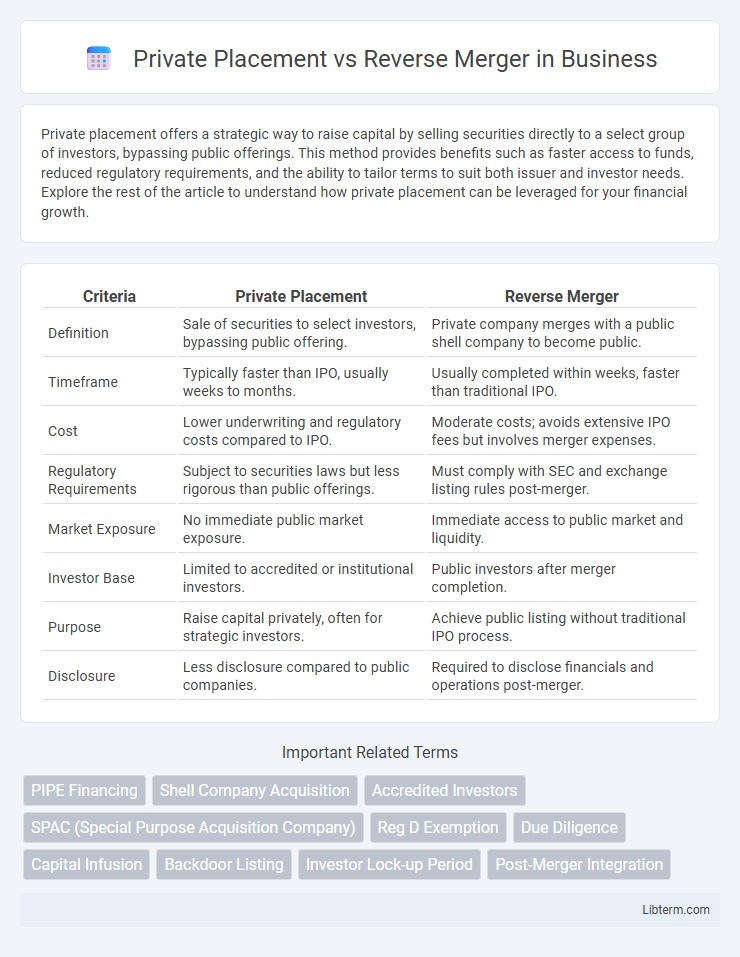 Reverse Merger vs Private Placement in Business - What is The Difference?