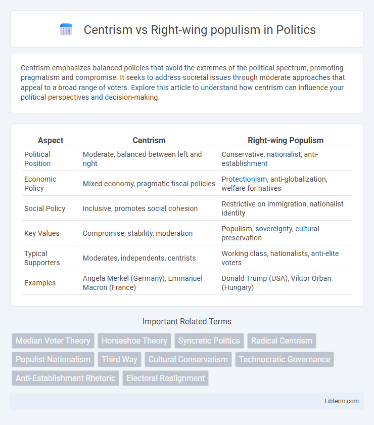 Right-wing populism vs Centrism in Politics - What is The Difference?