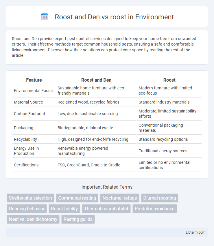 roost vs Roost and Den in Environment - What is The Difference?