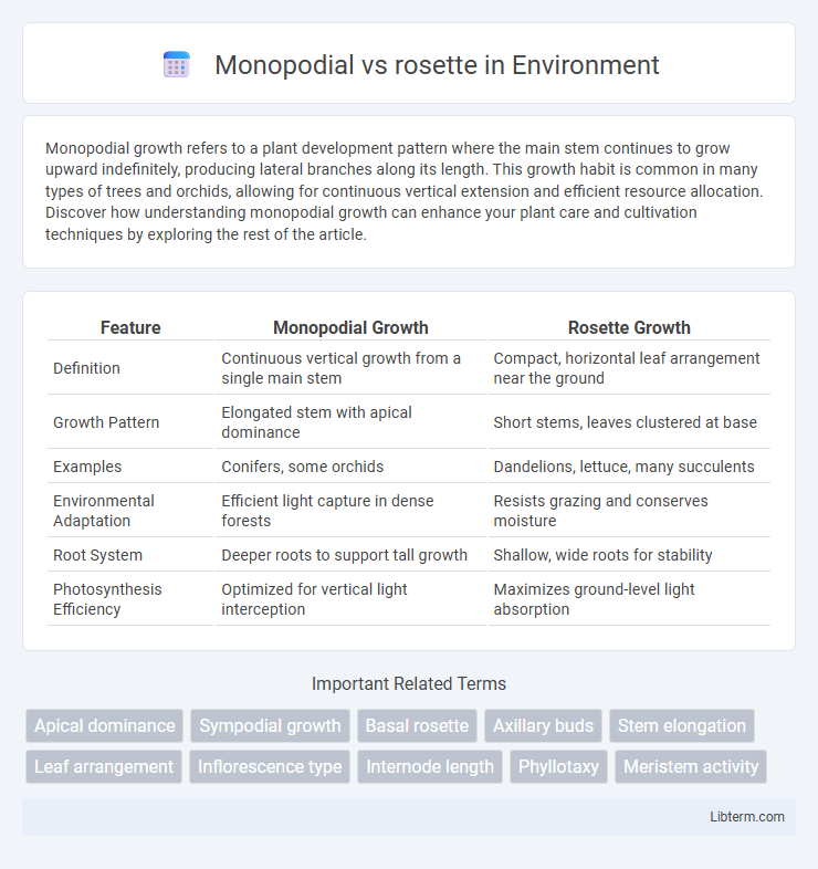 rosette vs Monopodial in Environment - What is The Difference?