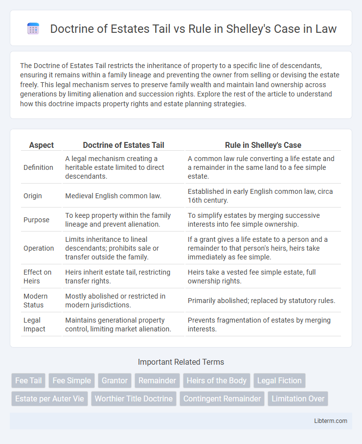 Rule in Shelley's Case vs Doctrine of Estates Tail in Law - What is The Difference?