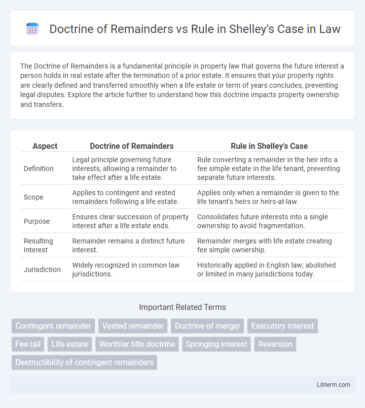 Rule in Shelley's Case vs Doctrine of Remainders in Law - What is The Difference?