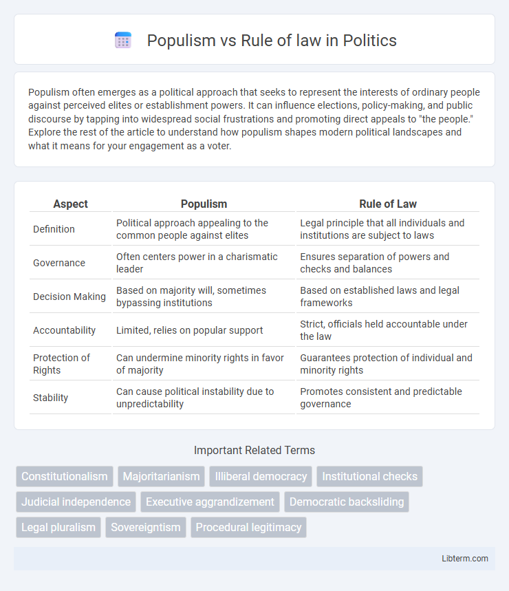 Rule of law vs Populism in Politics - What is The Difference?