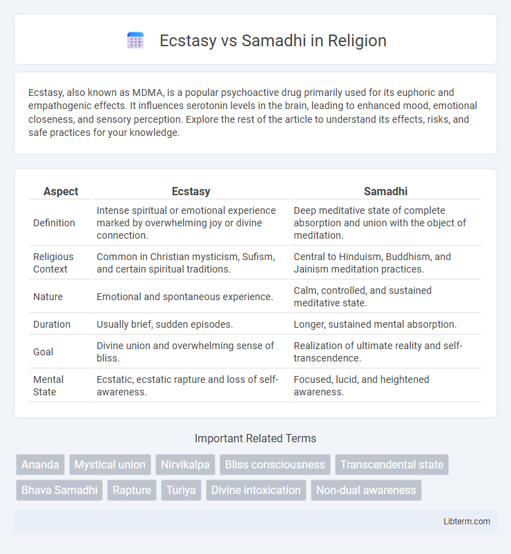 Samadhi vs Ecstasy in Religion - What is The Difference?