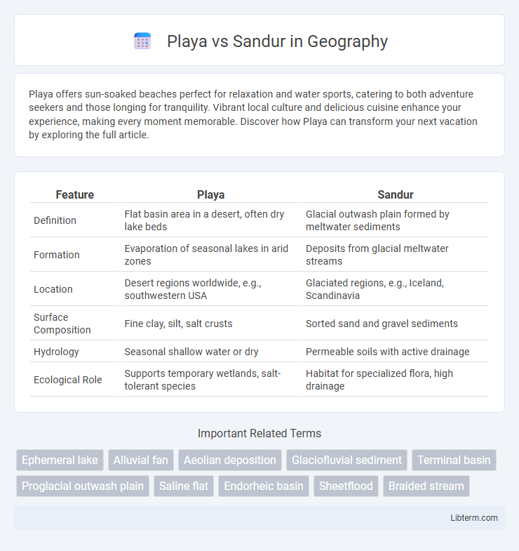 Sandur vs Playa in Geography - What is The Difference?