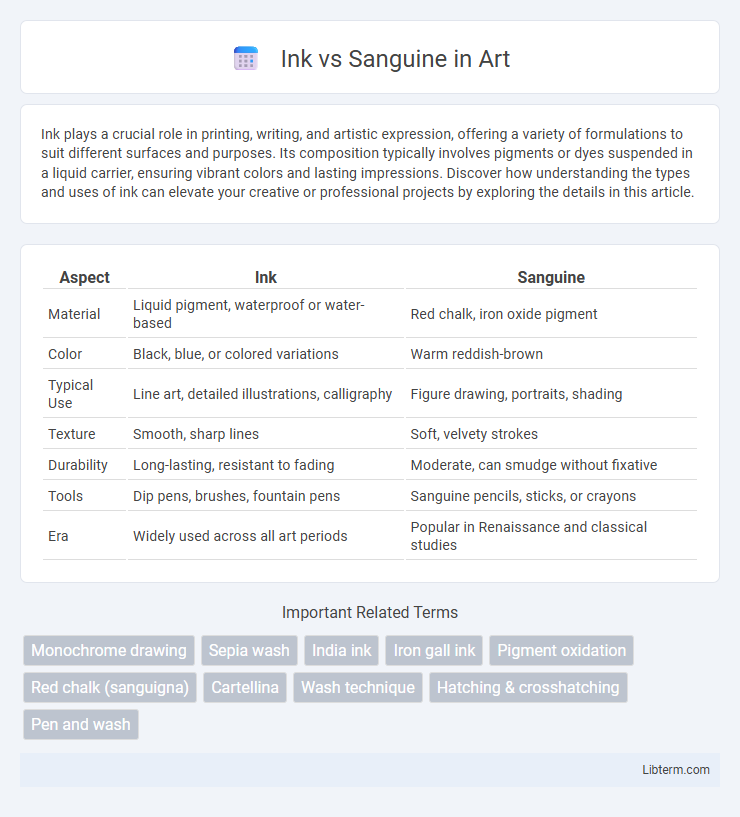 Sanguine vs Ink in Art - What is The Difference?