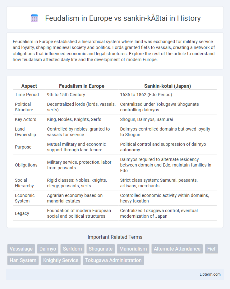 sankin-kōtai vs Feudalism in Europe in History - What is The Difference?