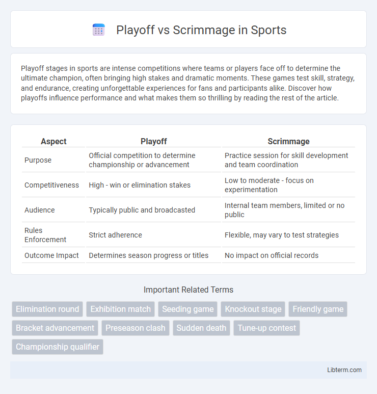 Scrimmage vs Playoff in Sports - What is The Difference?