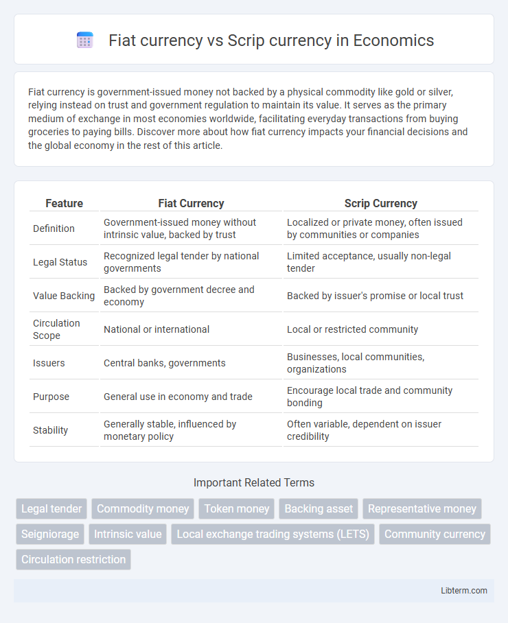 Scrip currency vs Fiat currency in Economics - What is The Difference?