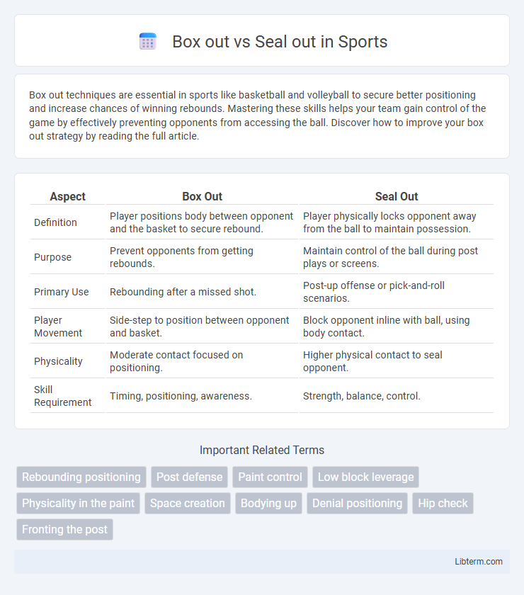 Seal out vs Box out in Sports - What is The Difference?