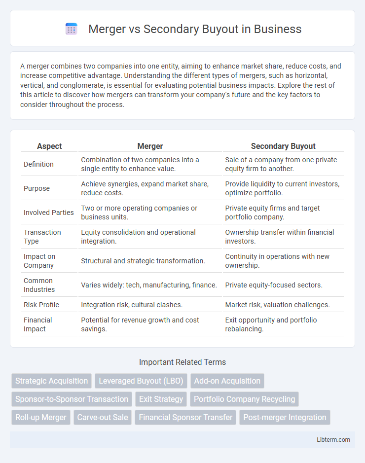 Secondary Buyout vs Merger in Business - What is The Difference?