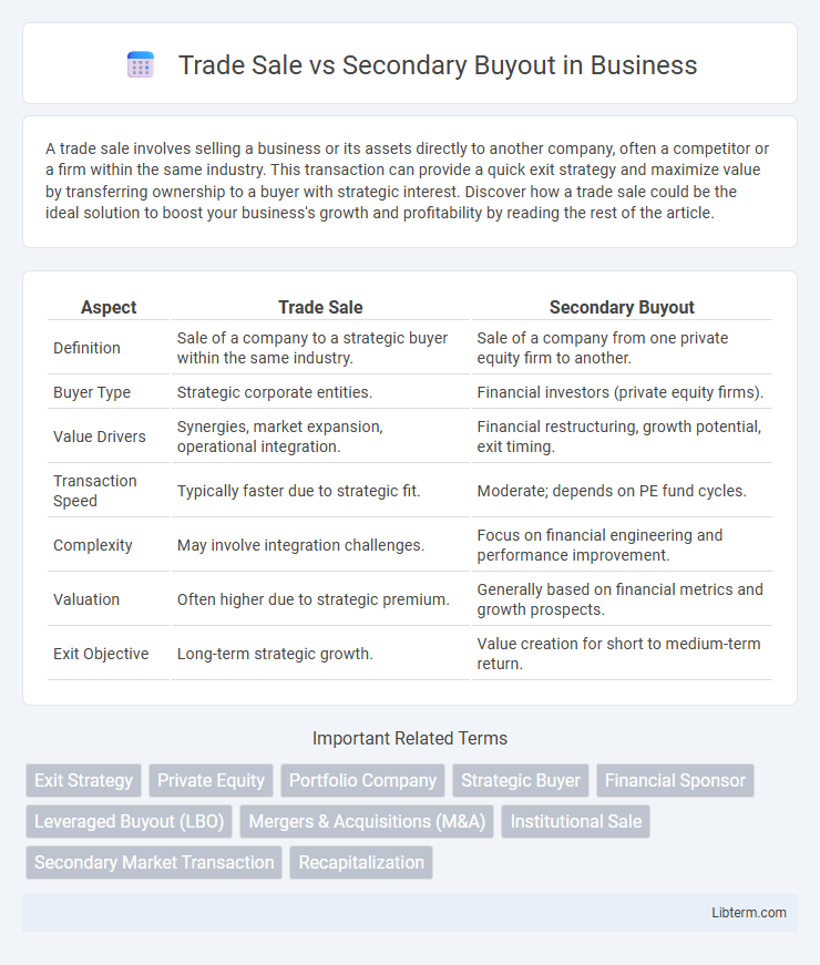 Secondary Buyout vs Trade Sale in Business - What is The Difference?