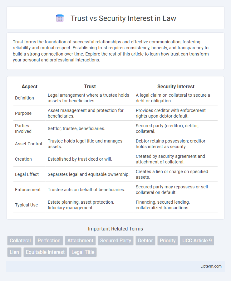 Security Interest vs Trust in Law - What is The Difference?