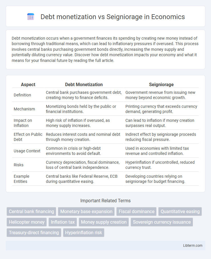 Seigniorage vs Debt monetization in Economics - What is The Difference?