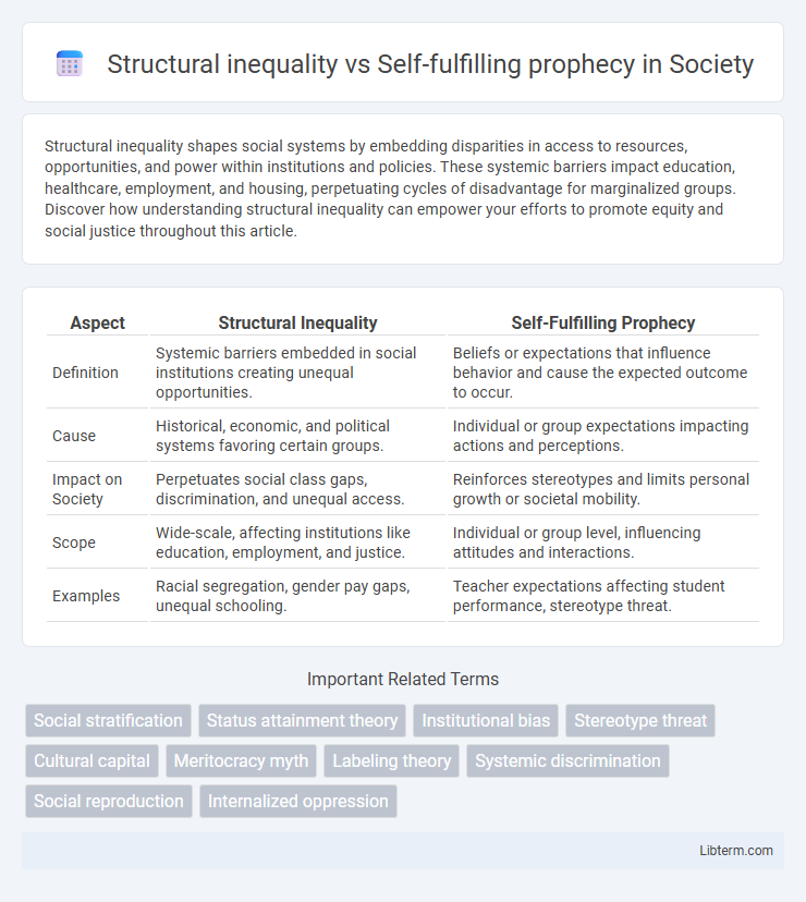 Self-fulfilling prophecy vs Structural inequality in Society - What is The Difference?