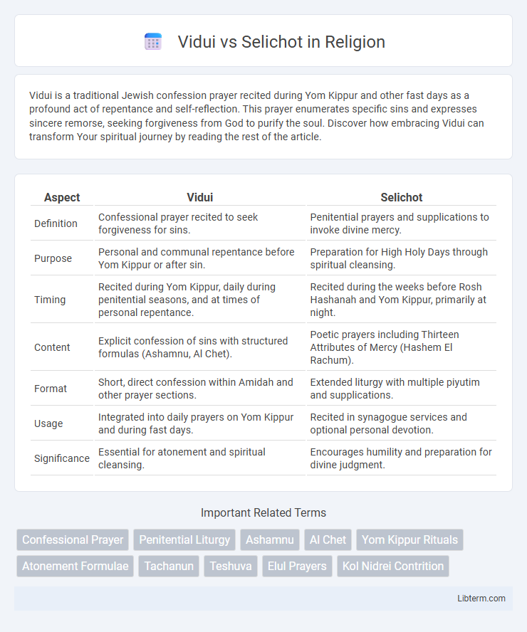 Selichot vs Vidui in Religion - What is The Difference?