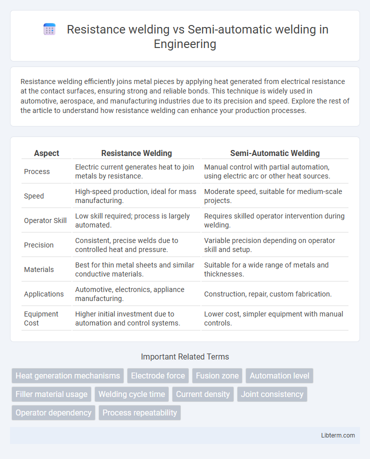 Semi-automatic welding vs Resistance welding in Engineering - What is The Difference?