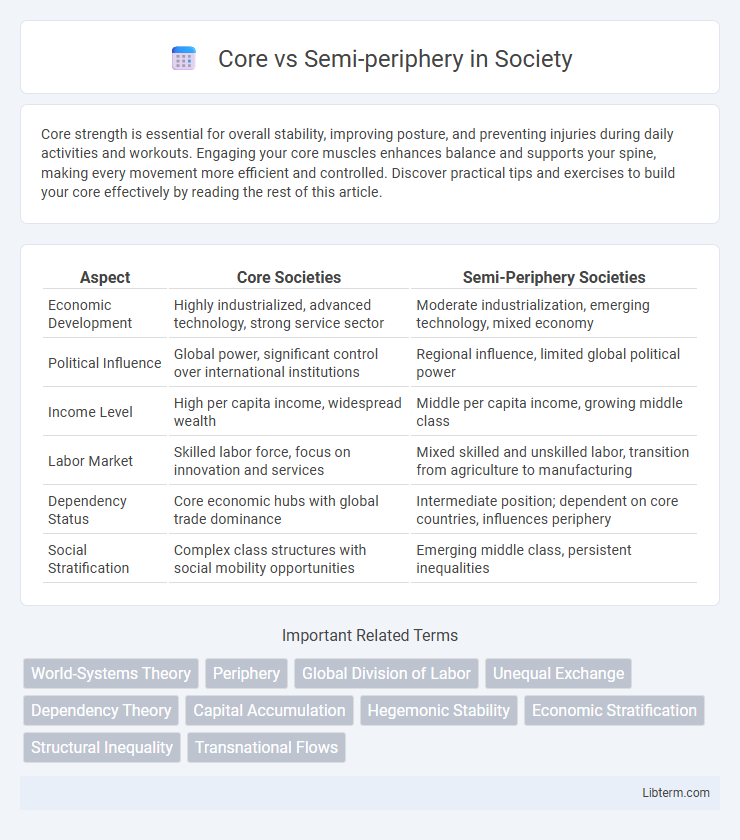 Semi-periphery vs Core in Society - What is The Difference?