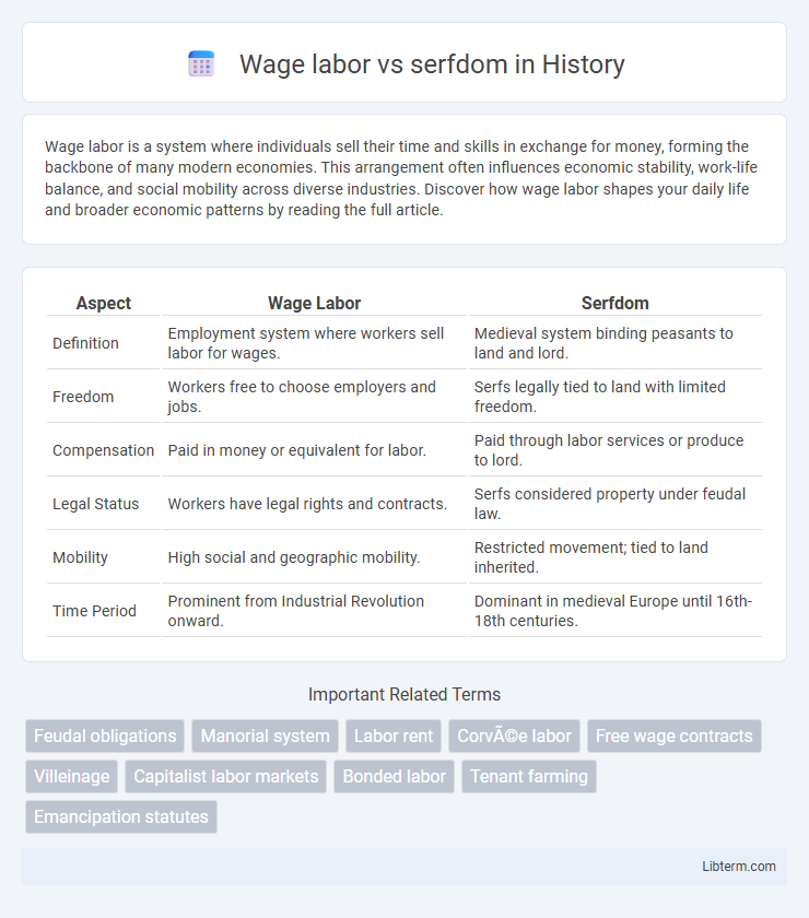 serfdom vs Wage labor in History - What is The Difference?