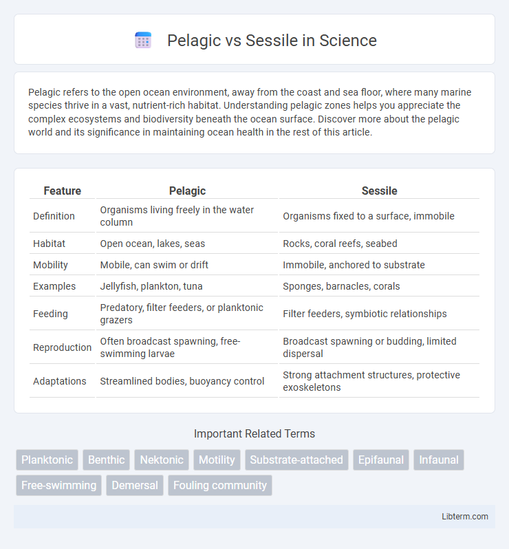 Sessile vs Pelagic in Science - What is The Difference?