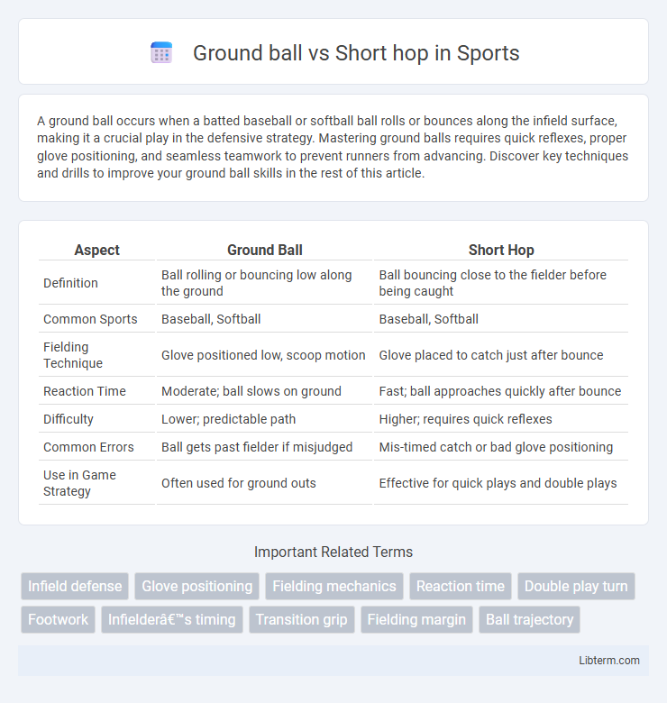 Short hop vs Ground ball in Sports - What is The Difference?