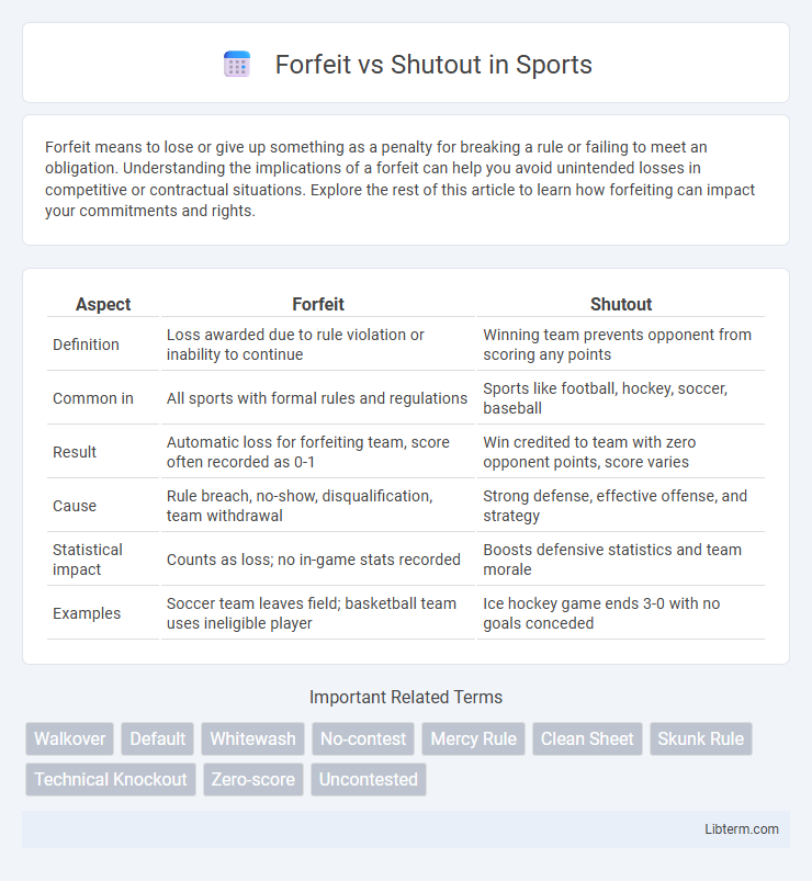 Shutout vs Forfeit in Sports - What is The Difference?