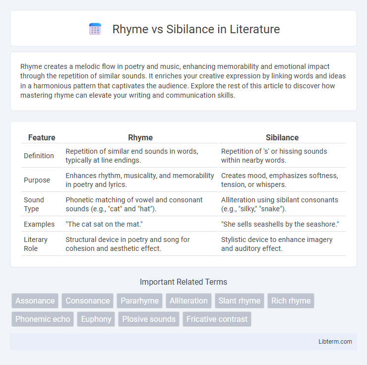 Sibilance vs Rhyme in Literature - What is The Difference?