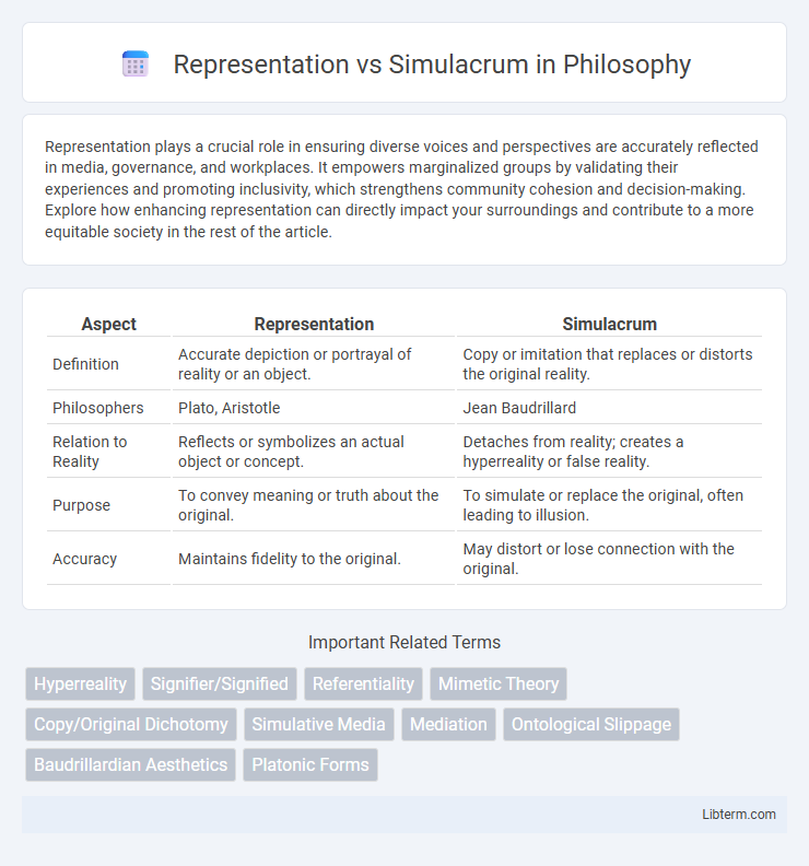 Simulacrum vs Representation in Philosophy - What is The Difference?