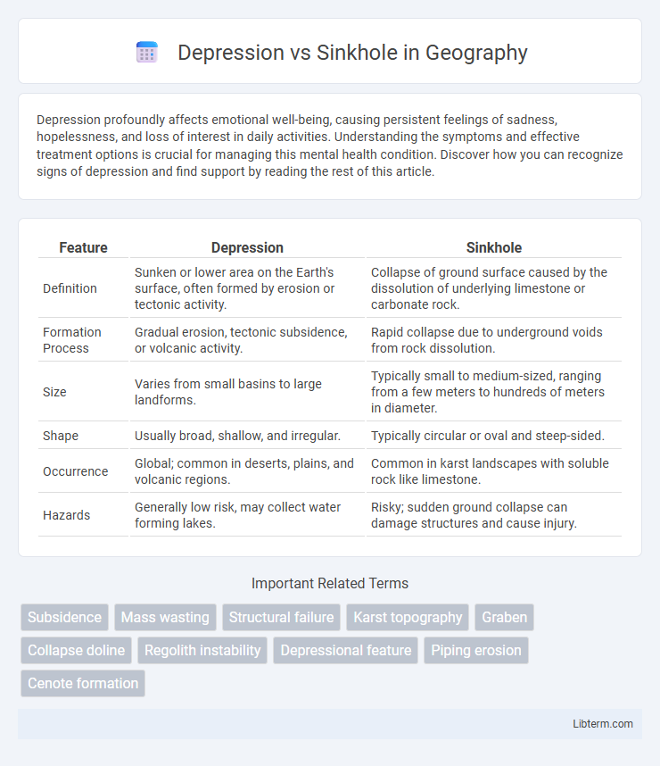 Sinkhole vs Depression in Geography - What is The Difference?