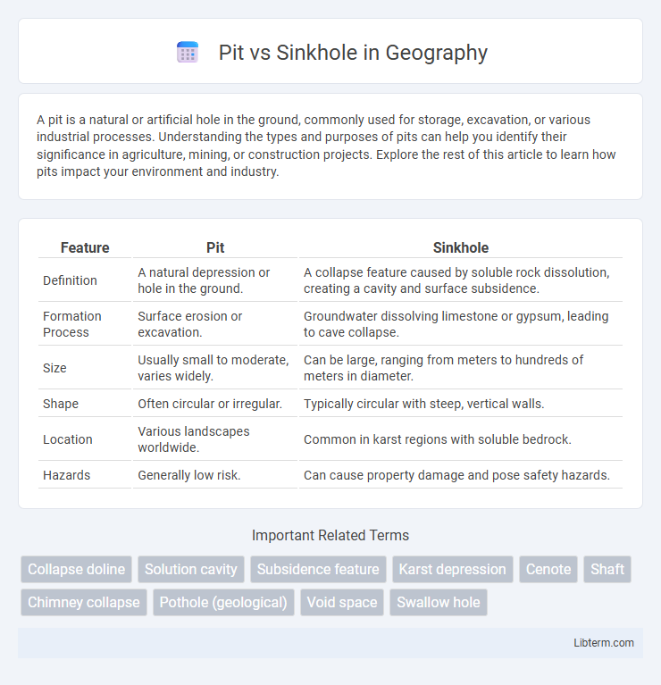 Sinkhole vs Pit in Geography - What is The Difference?
